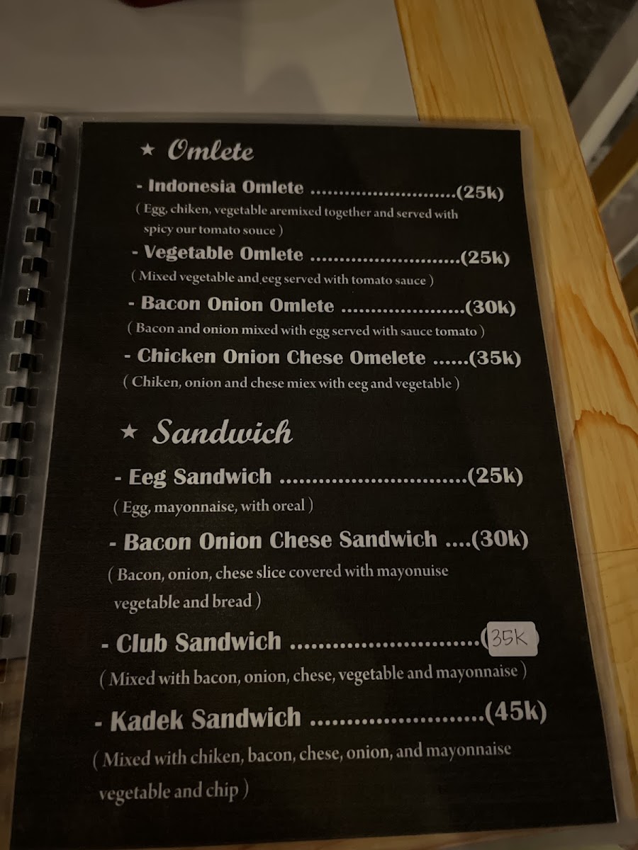 Menu Warung Srikandi /pacha Beach-5