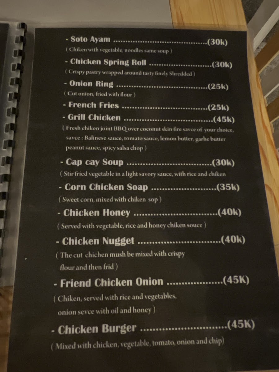 Menu Warung Srikandi /pacha Beach-7