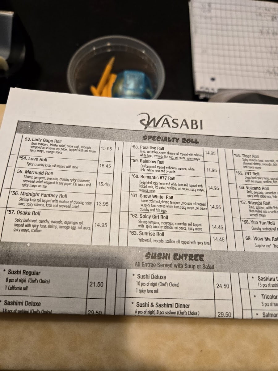 Menu Wasabi Sushi And Bar-9