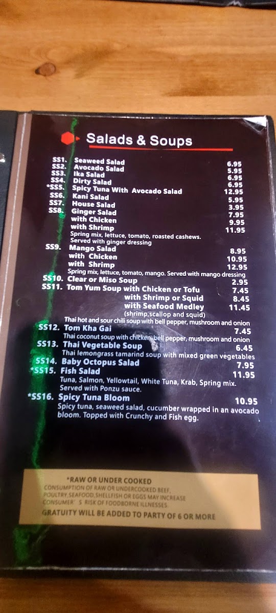 Menu Wasabi Sushi & Thai-1