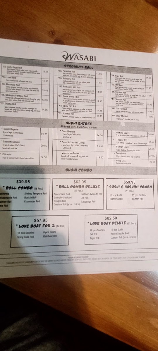 Menu Wasabi Sushi & Thai-3