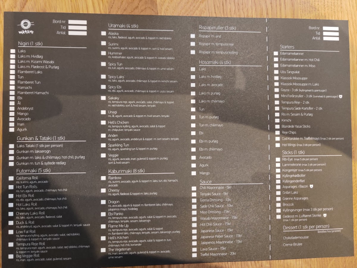 Menu Watami Vanløse-2