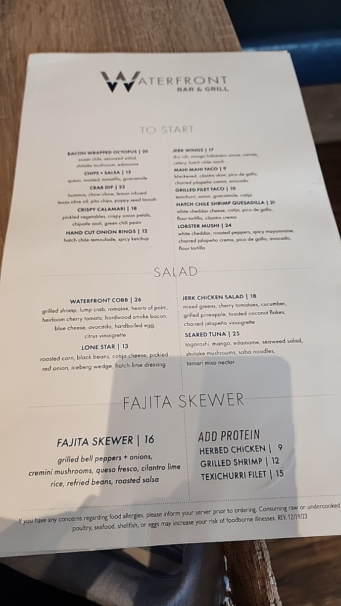 Menu Waterfront Bar & Grill-10