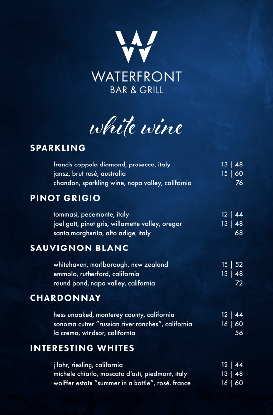 Menu Waterfront Bar & Grill-2