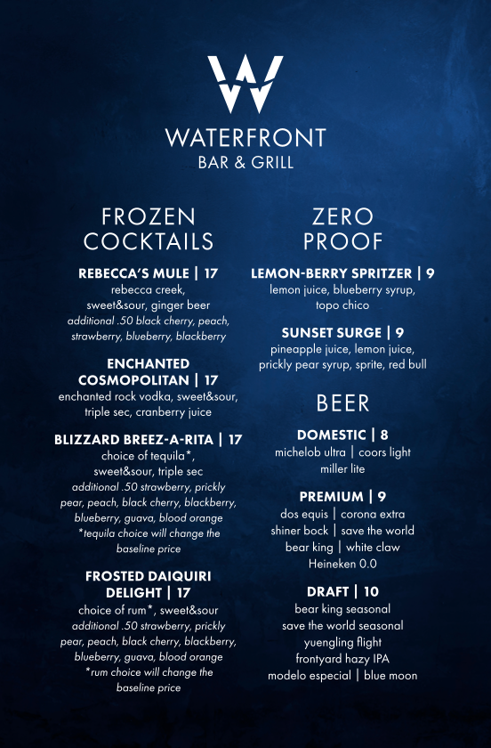 Menu Waterfront Bar & Grill-3