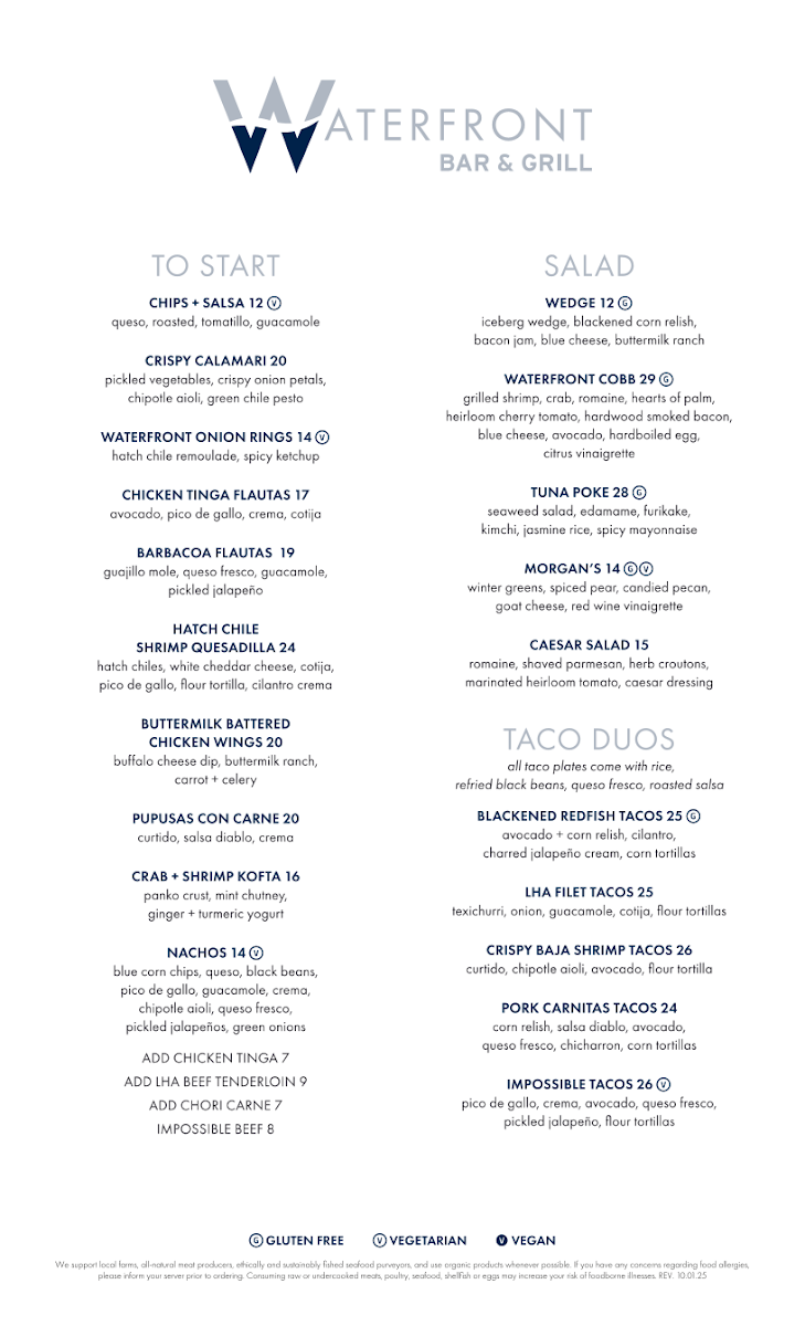 Menu Waterfront Bar & Grill-6