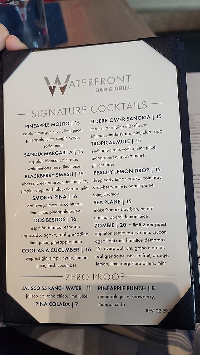 Menu Waterfront Bar & Grill-8