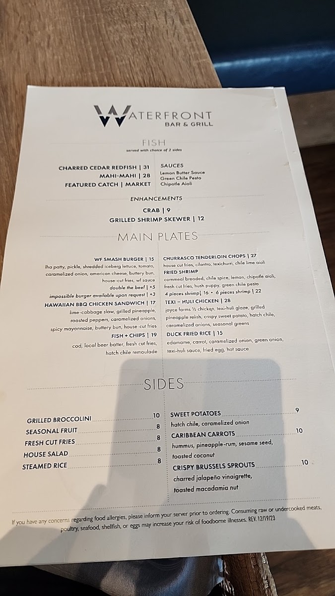 Menu Waterfront Bar & Grill-9