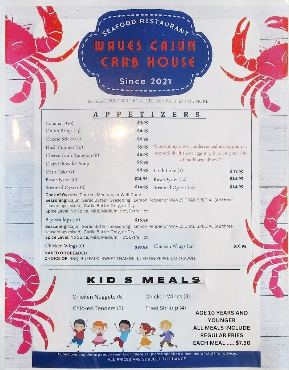 Menu Waves Crab House-7