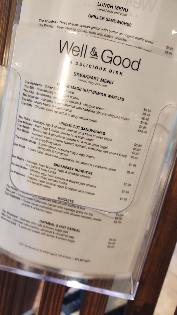 Menu Well & Good Cafe - Tigard-8