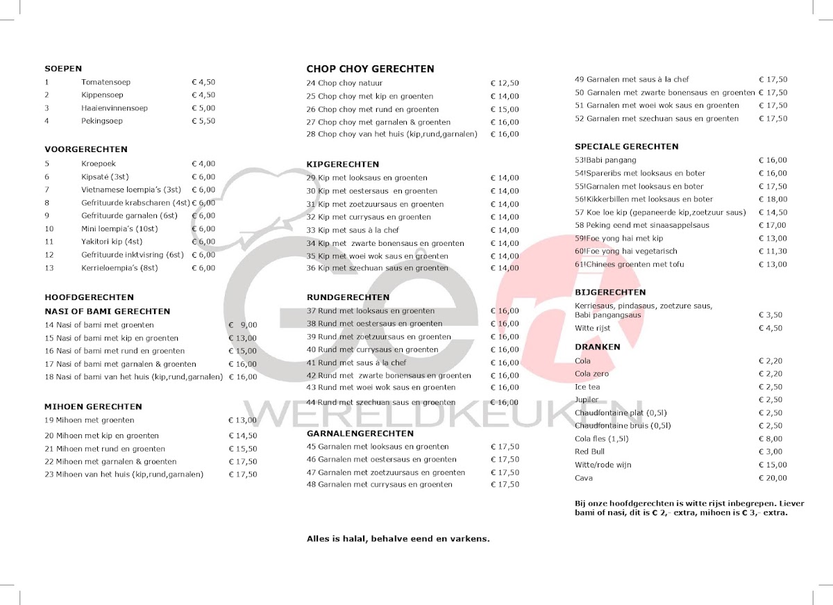 Menu Wereldkeuken Genk-1