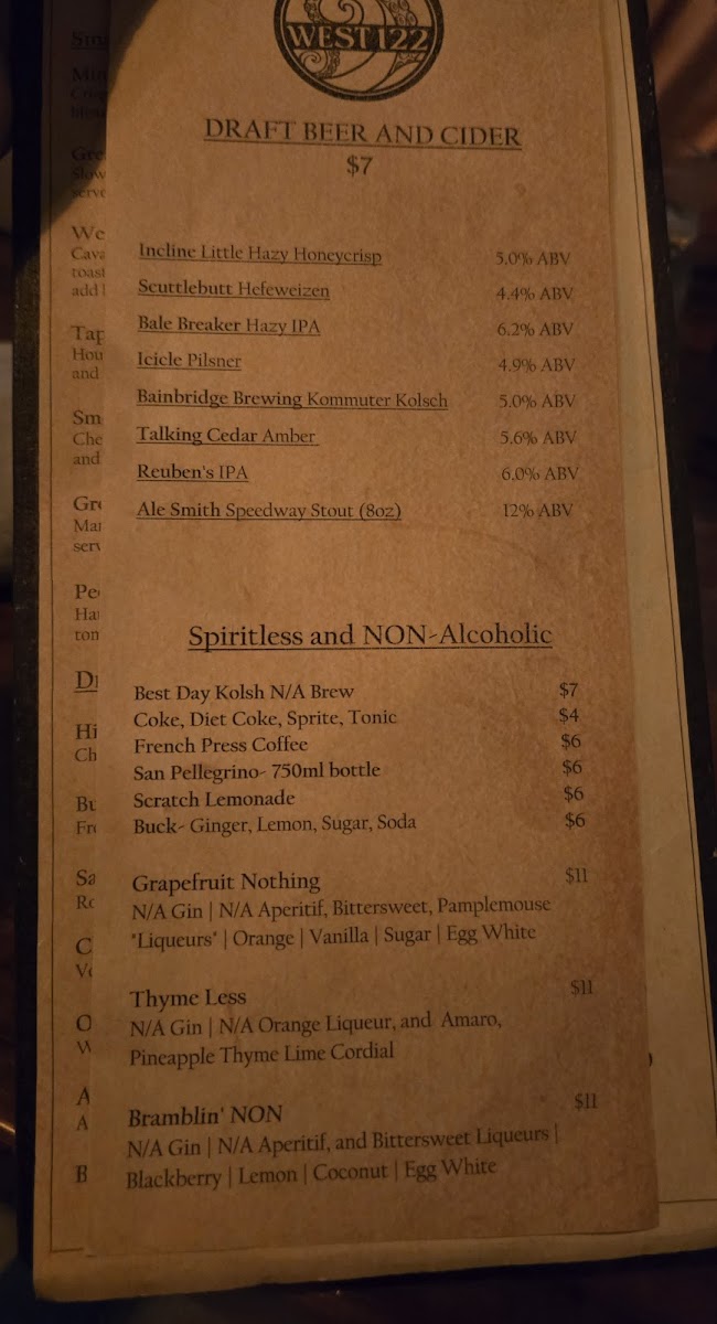 Menu West 122-3