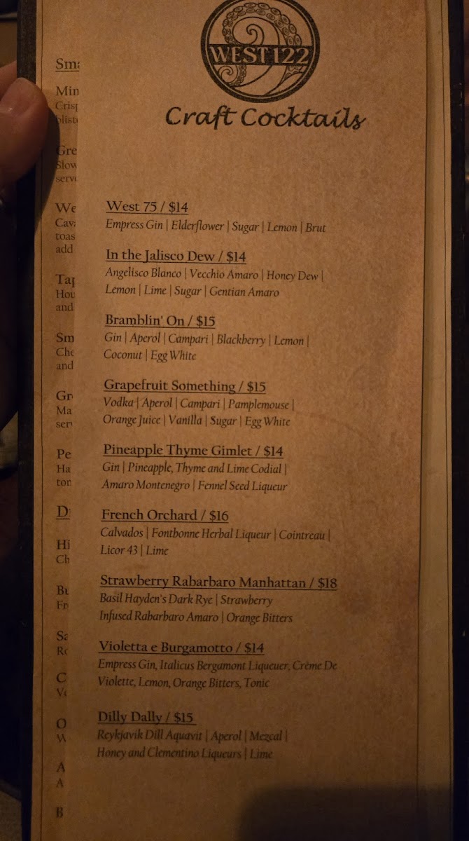 Menu West 122-4