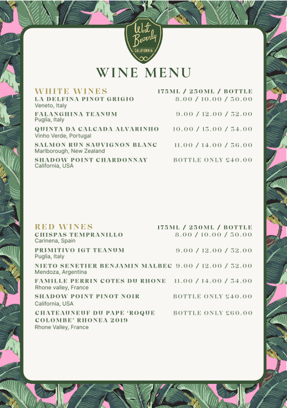 Menu West Beverly-6
