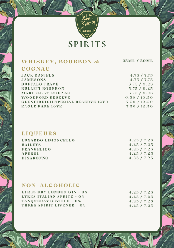 Menu West Beverly-8
