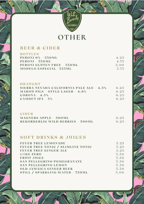 Menu West Beverly-9