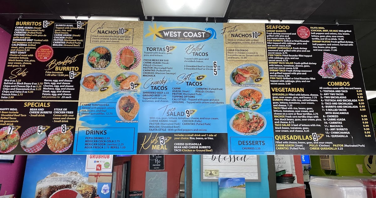 Menu West Coast Taco Shop-1