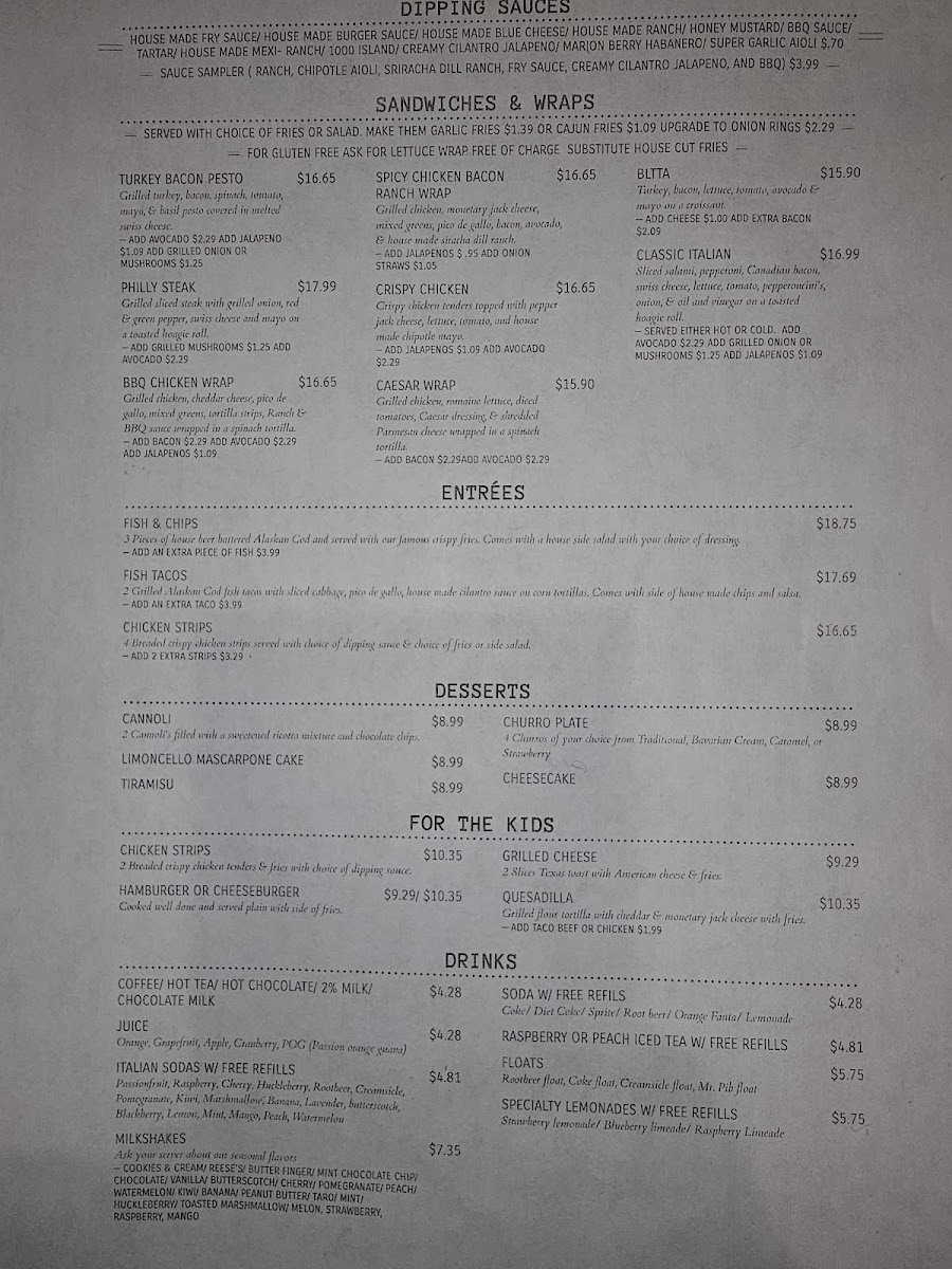 Menu West Pioneer Grill-10