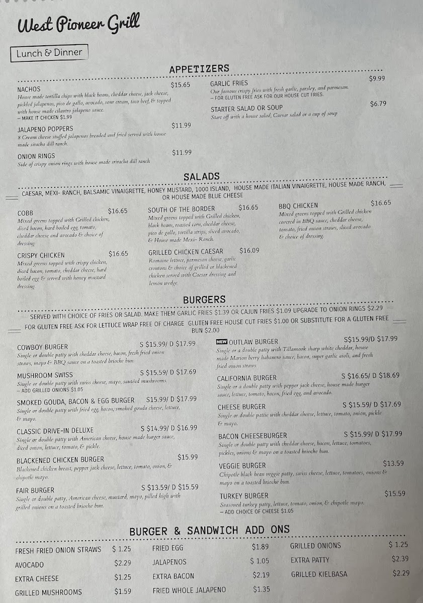 Menu West Pioneer Grill-5