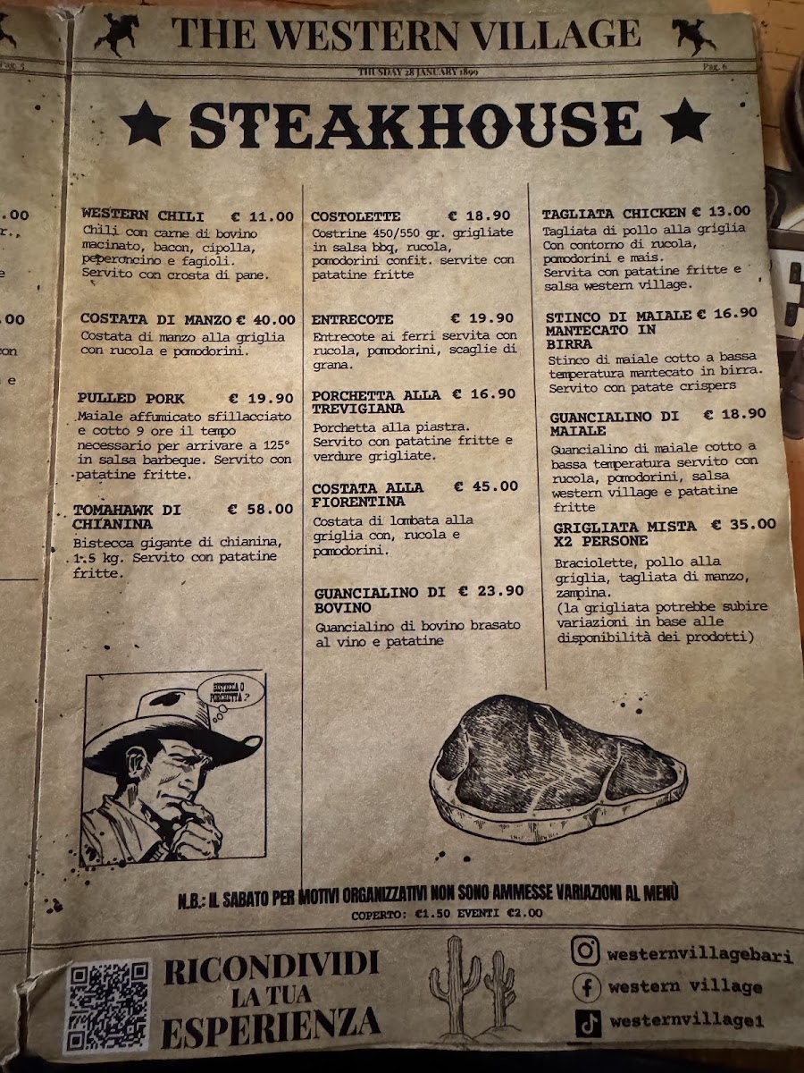 Menu Western Village-1