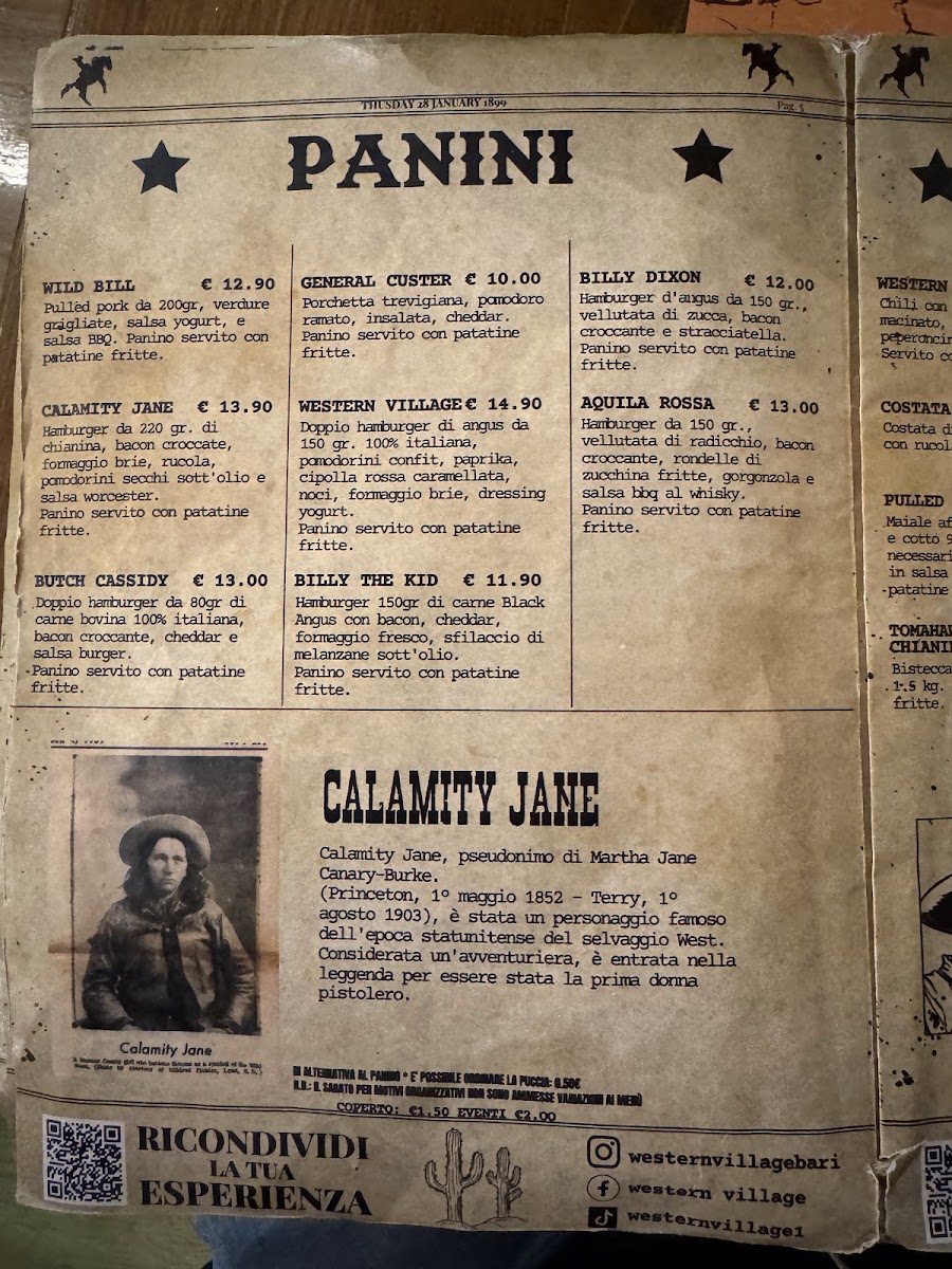 Menu Western Village-2
