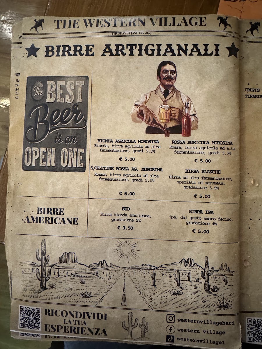 Menu Western Village-5