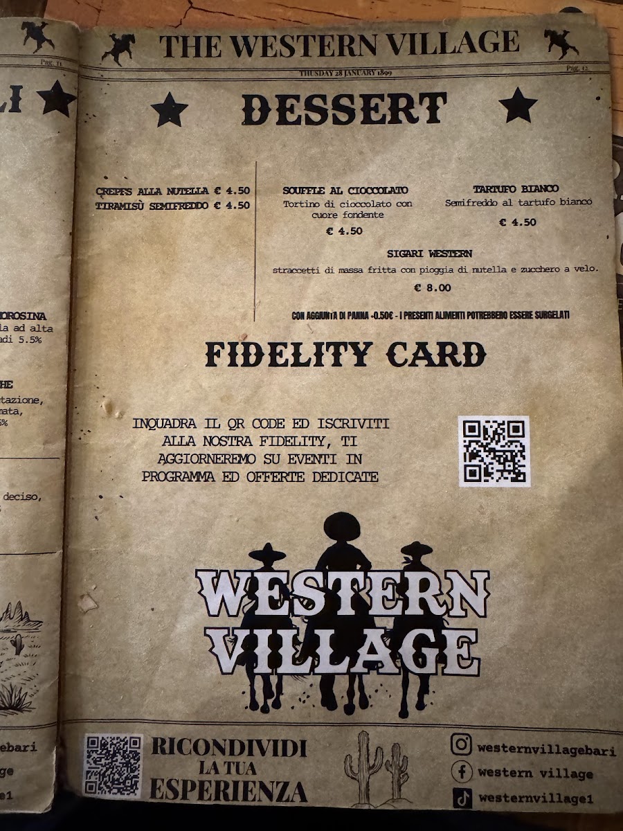 Menu Western Village-8