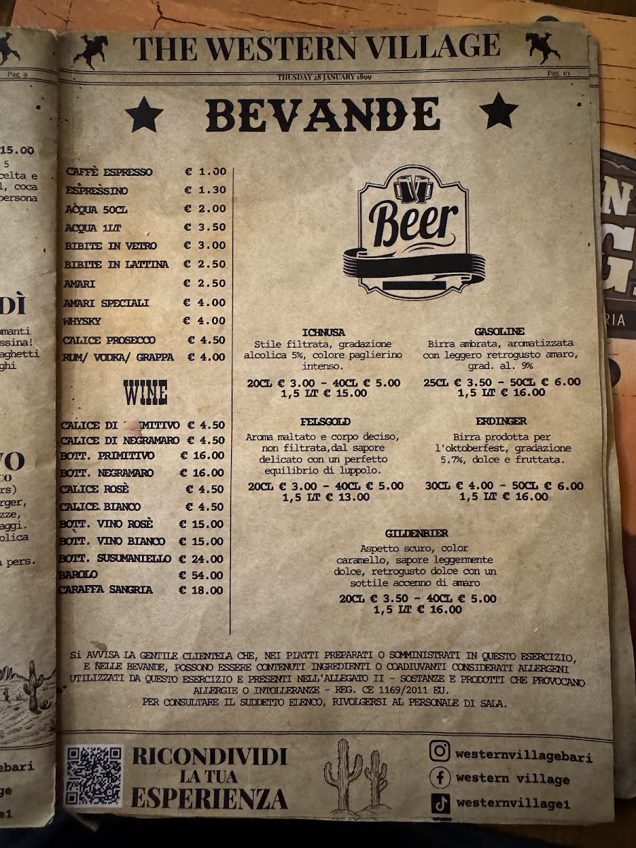Menu Western Village-9