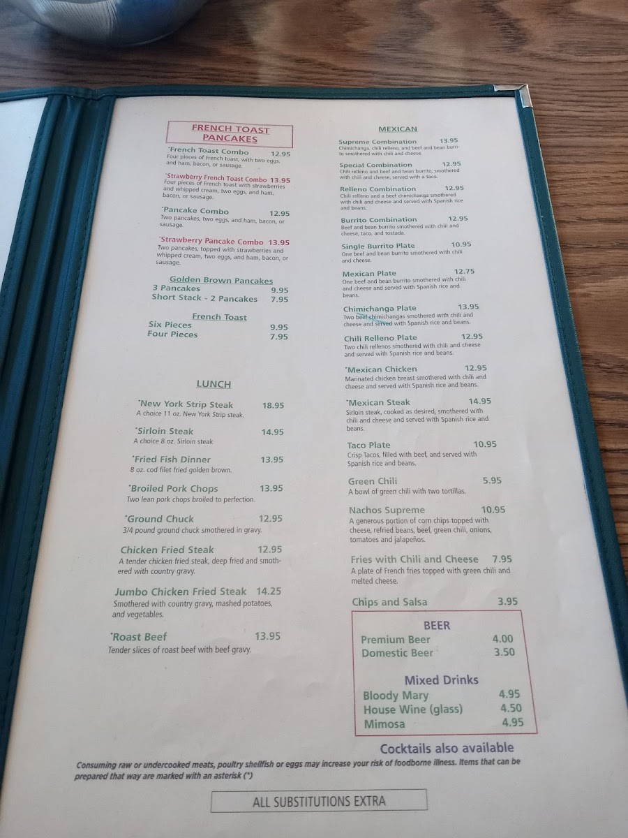 Menu Westwood Inn-3