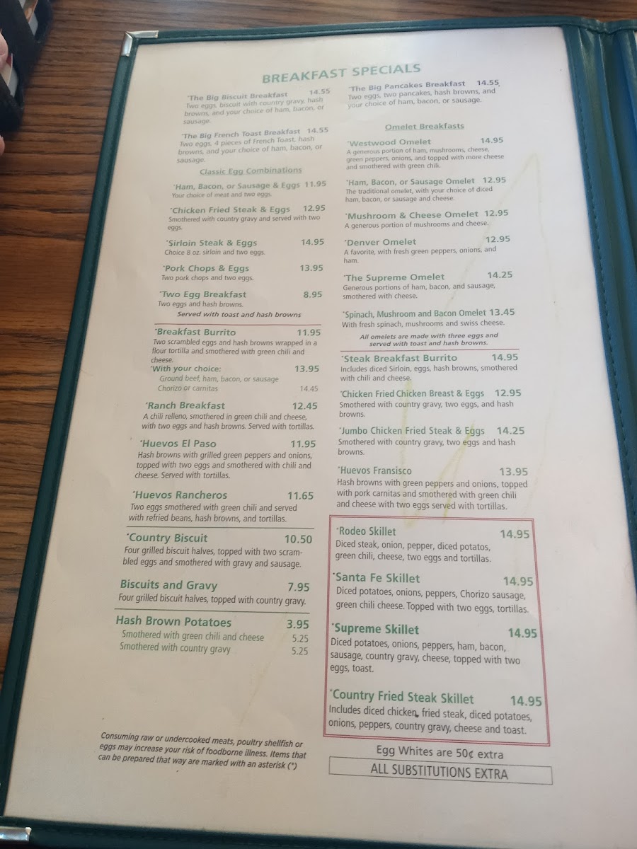Menu Westwood Inn-6