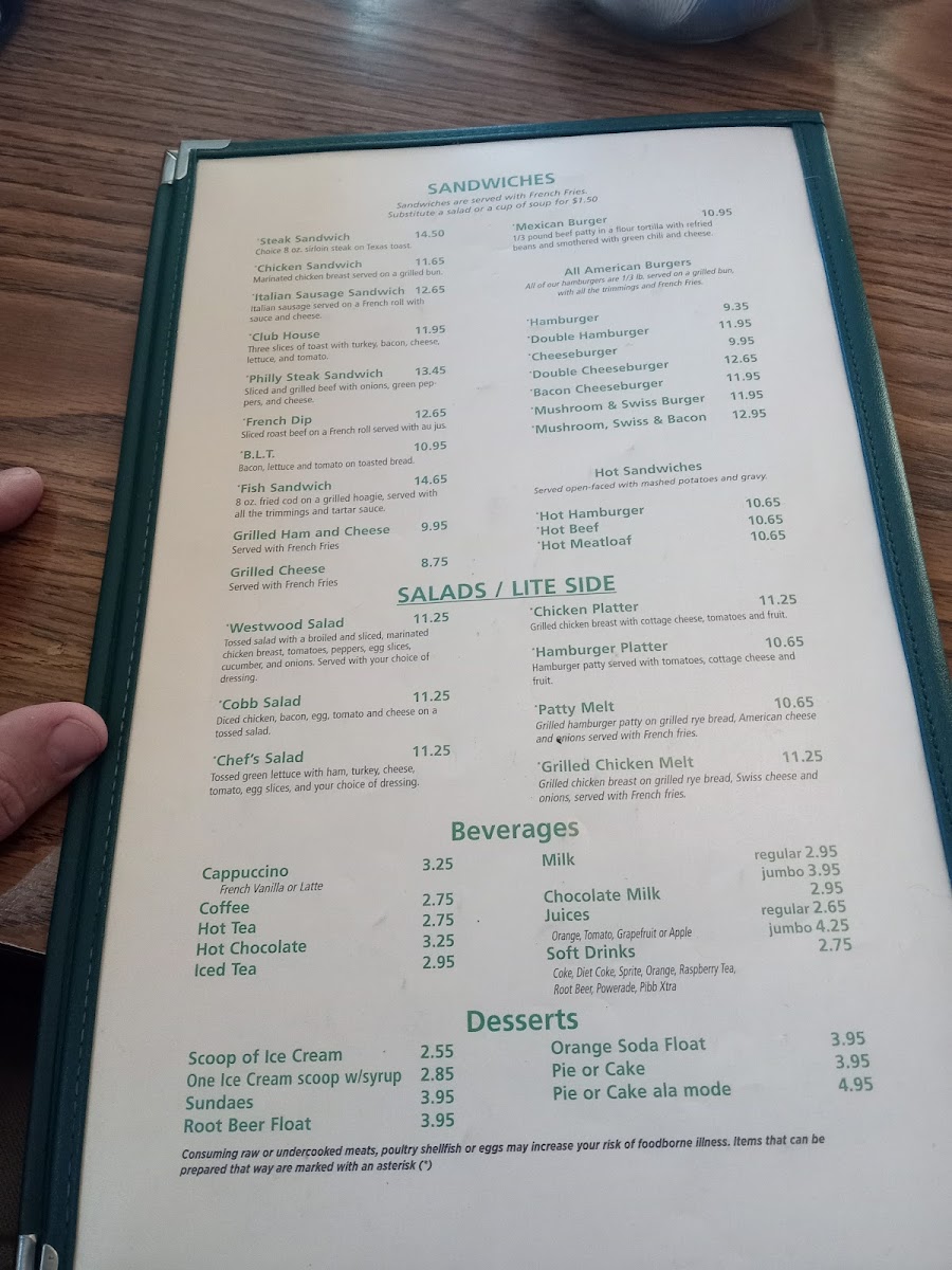 Menu Westwood Inn-7