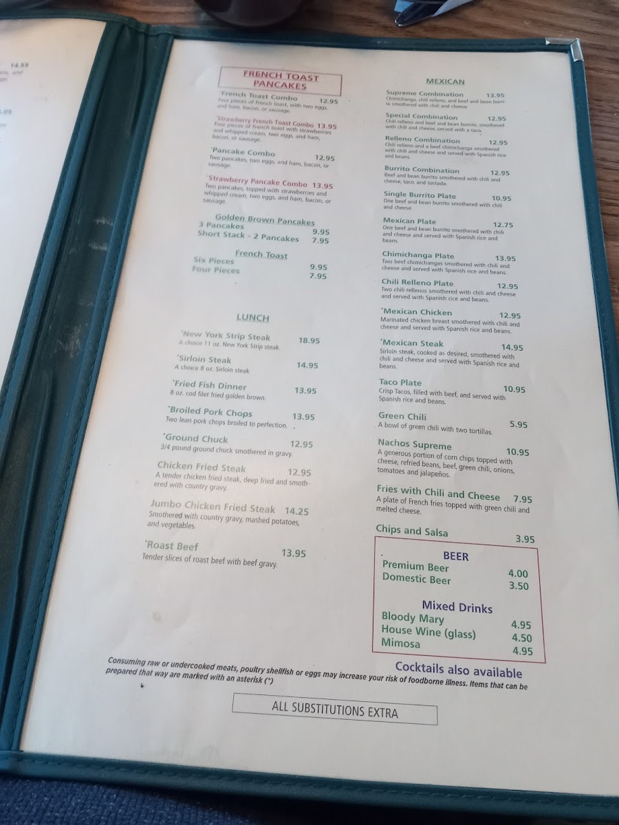 Menu Westwood Inn-9