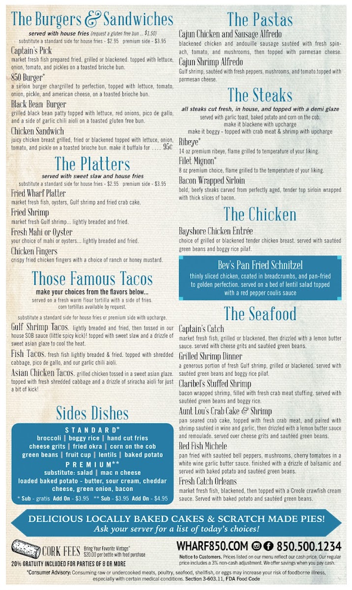 Menu Wharf 850-1