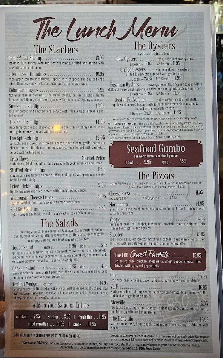 Menu Wharf 850-4