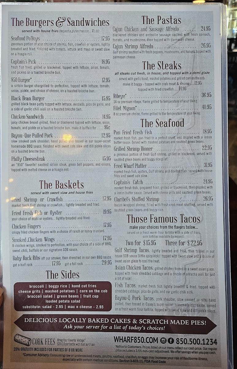 Menu Wharf 850-5