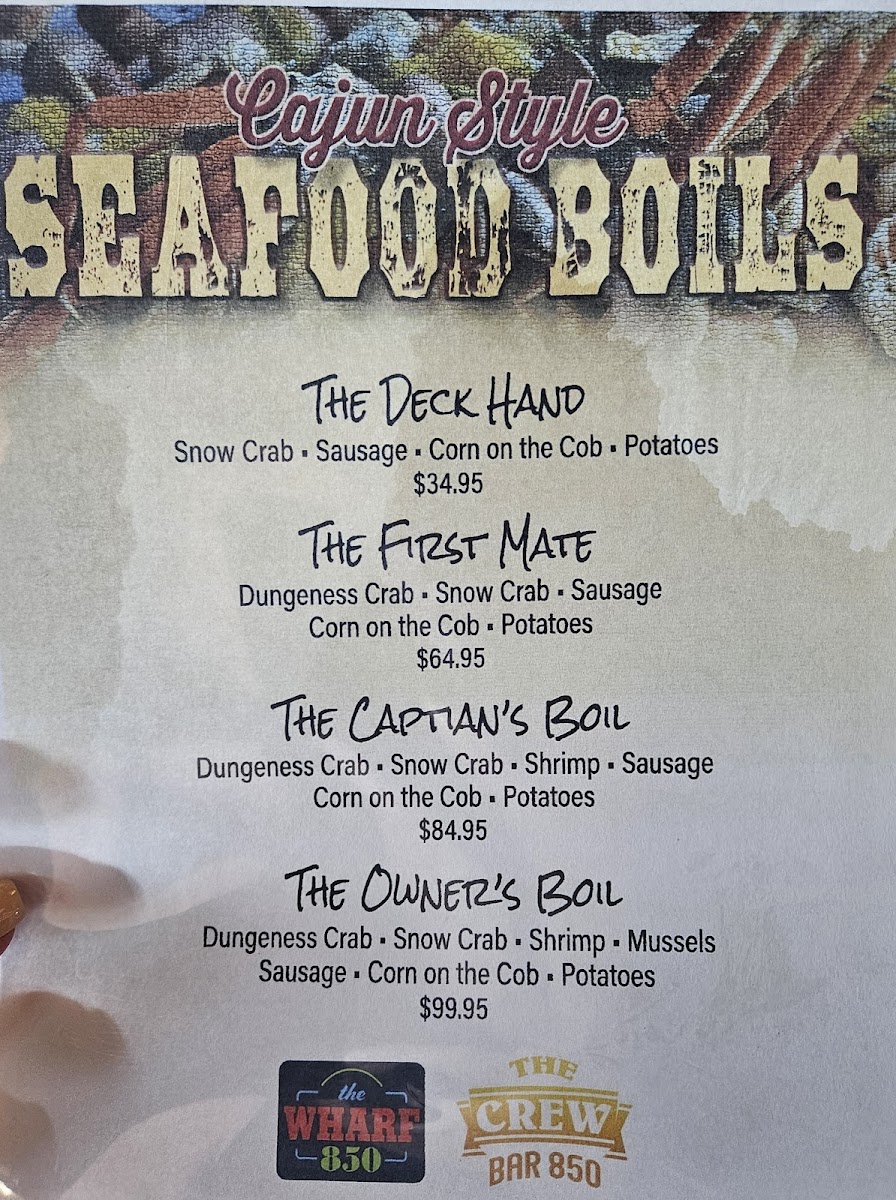 Menu Wharf 850-9