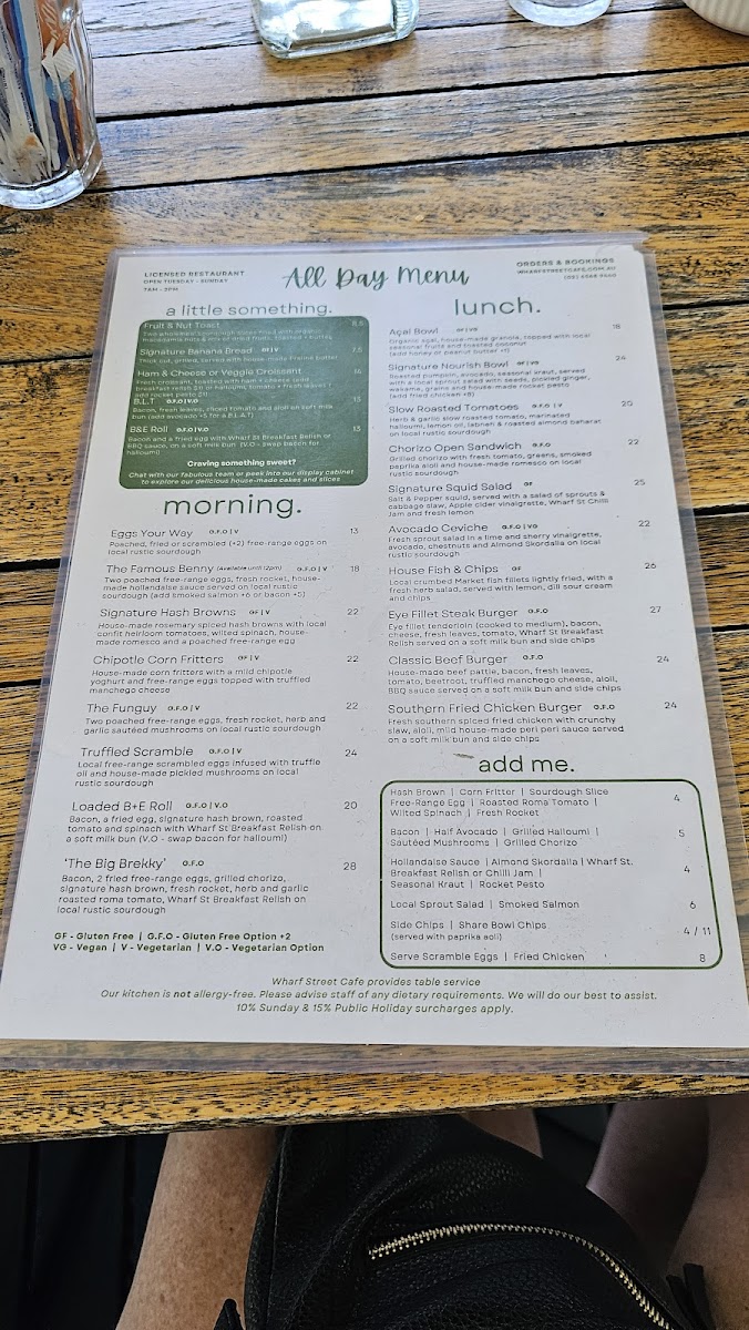 Menu Wharf Street Cafe (Nambucca Heads)-1