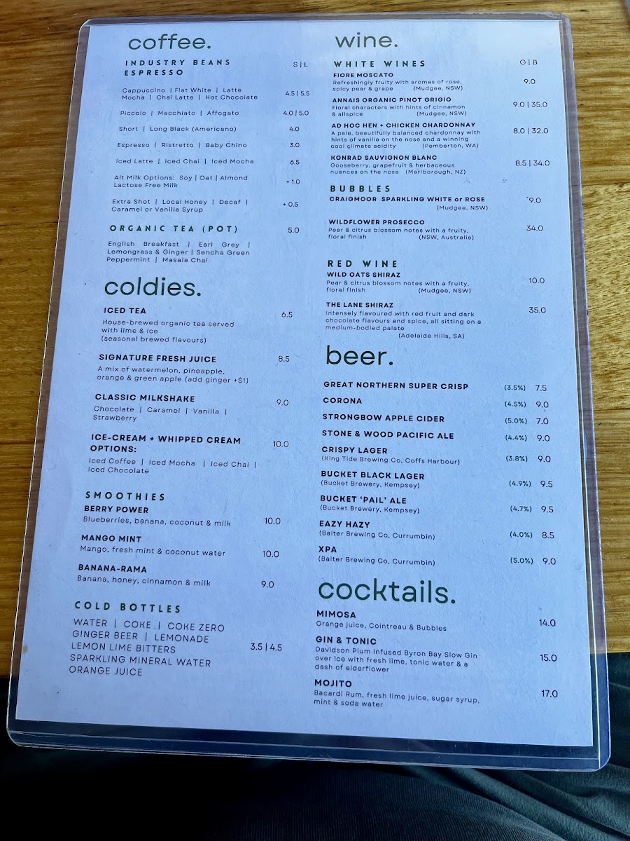 Menu Wharf Street Cafe (Nambucca Heads)-3