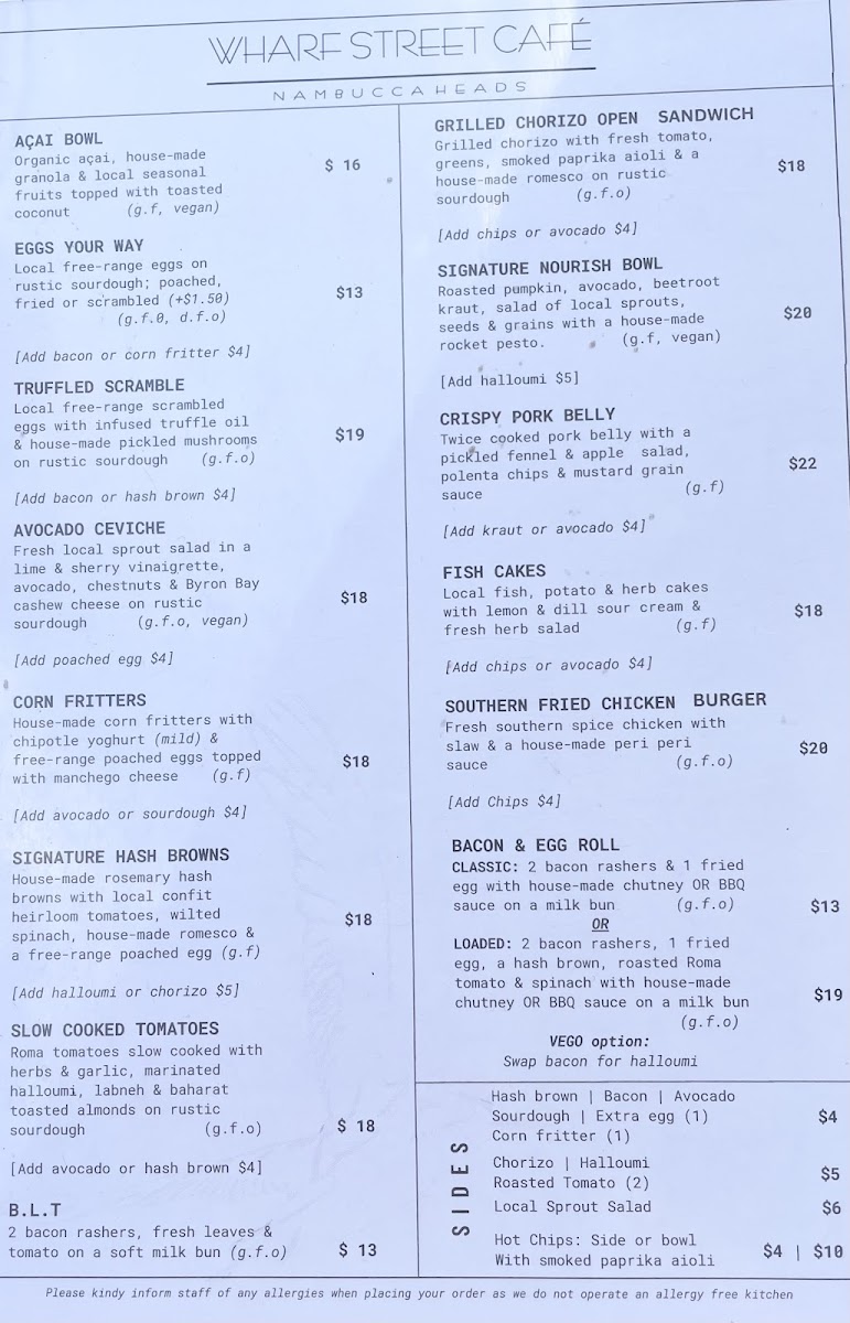 Menu Wharf Street Cafe (Nambucca Heads)-7