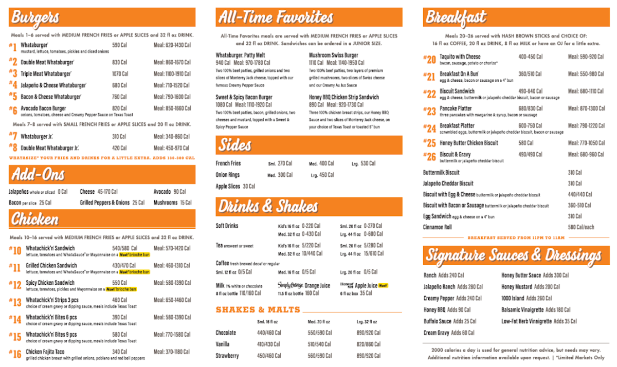 Whataburger Weatherford Menu-1