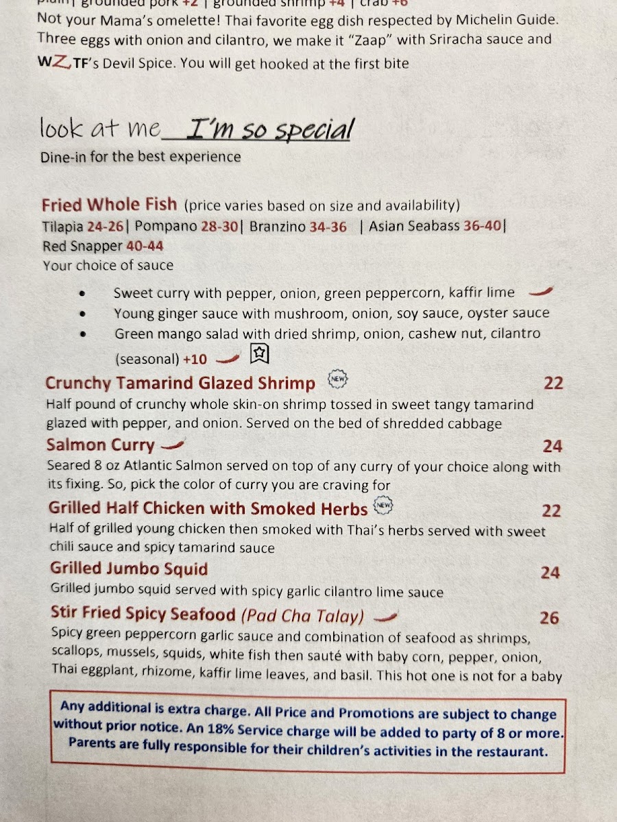 Menu What's Zaap? Thai Food-10