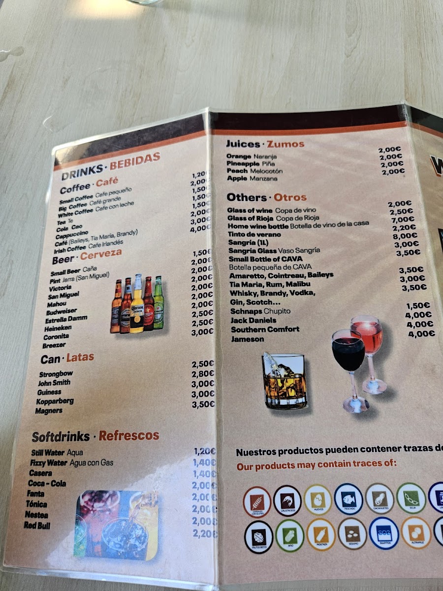 Menu Wheel Tapas & Punters-2