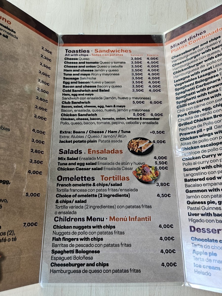 Menu Wheel Tapas & Punters-3