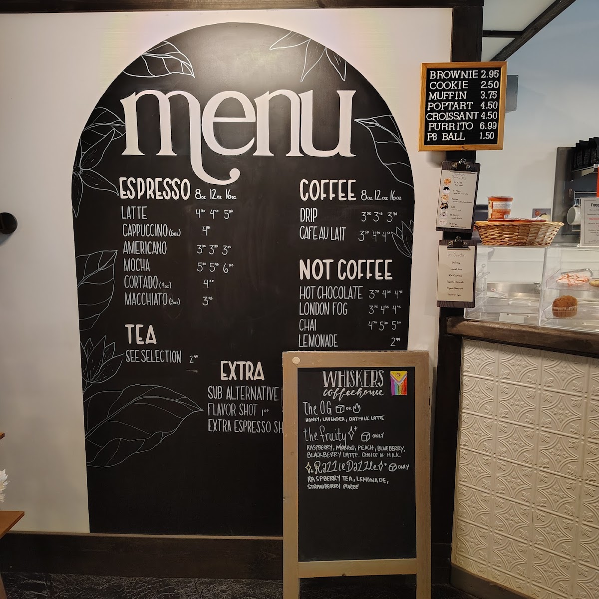 Menu Whiskers Cat Cafe & Coffeehouse-1