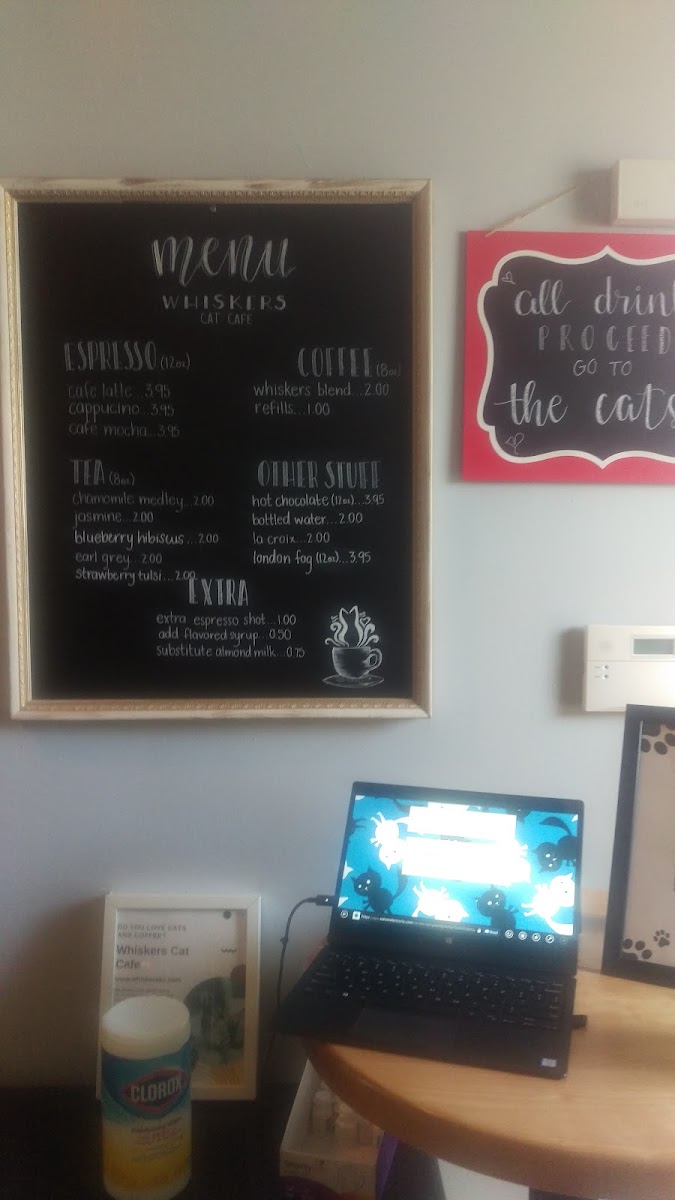 Menu Whiskers Cat Cafe & Coffeehouse-5