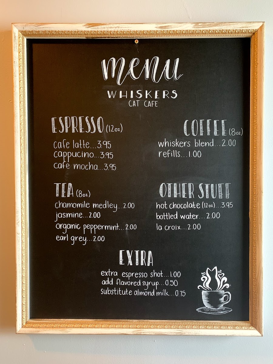 Menu Whiskers Cat Cafe & Coffeehouse-6