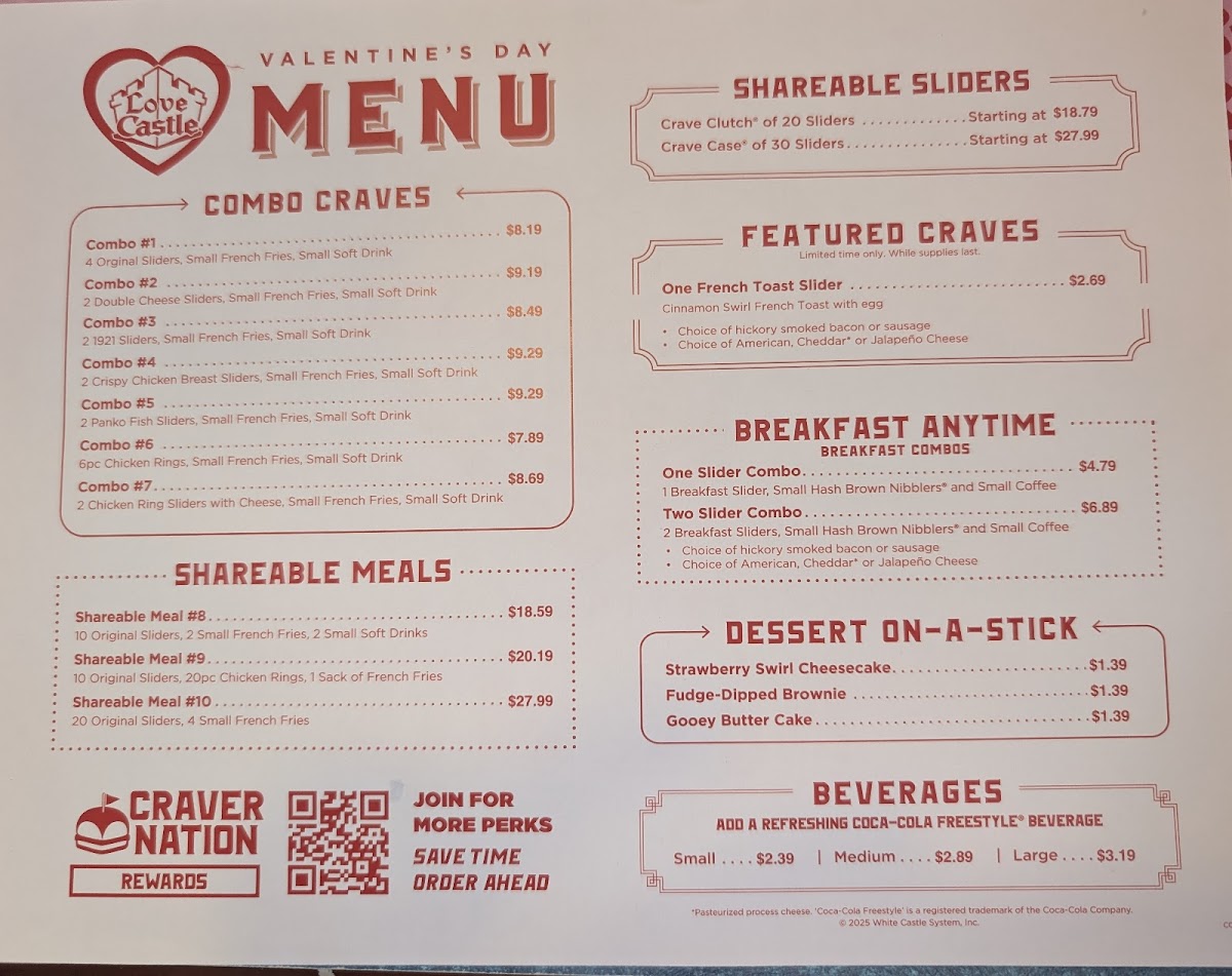 Menu White Castle-1