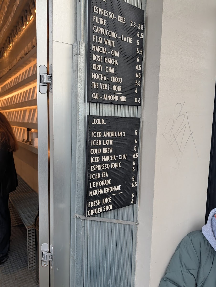 Menu White Coffee - Paris 10-1