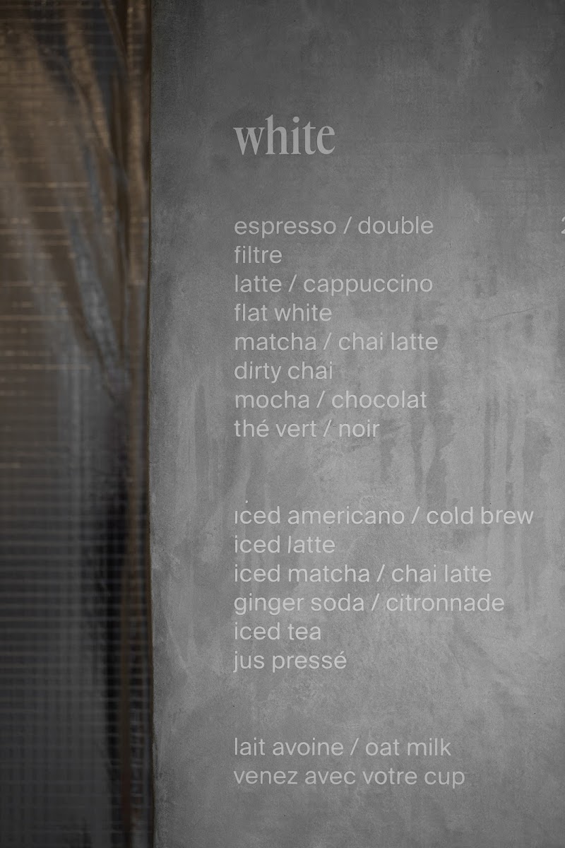 Menu White Coffee - Paris 10-3