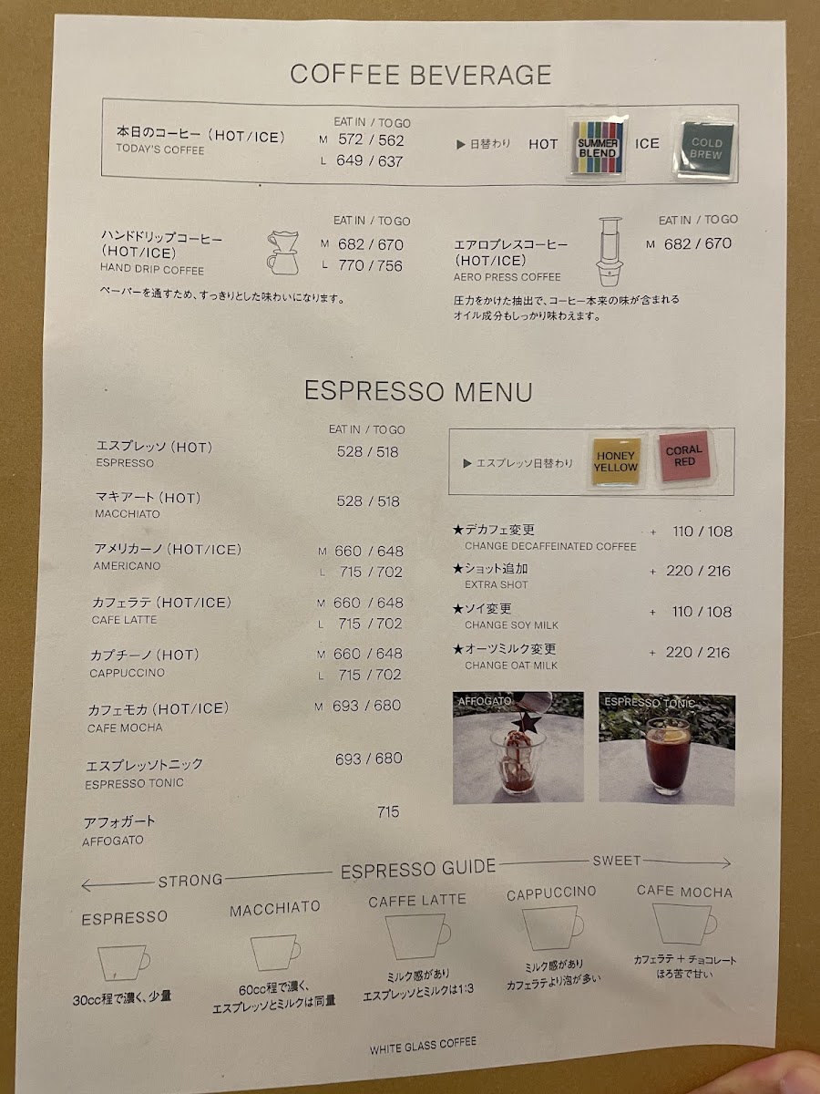 Menu White Glass Coffee-1